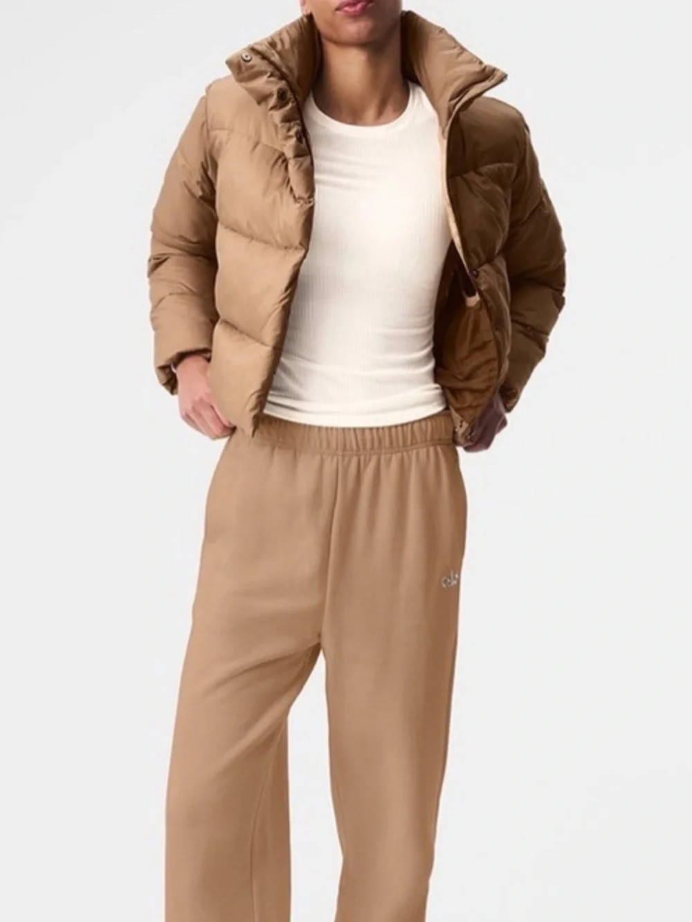 Alo Yoga Gold Rush puffer Tan SZ M